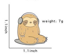 Load image into Gallery viewer, Find Your Calm Sloths: Five Enamel Pins