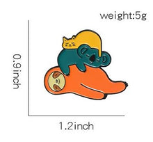 Load image into Gallery viewer, Find Your Calm Sloths: Five Enamel Pins
