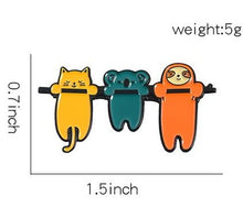 Load image into Gallery viewer, Find Your Calm Sloths: Five Enamel Pins
